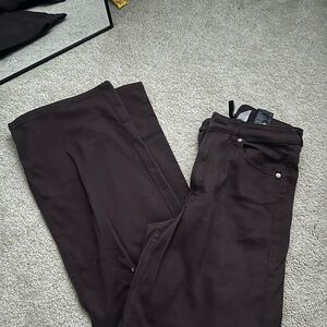 H&M Women's Wide Leg Pants - Dark Brown
